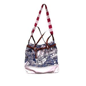 Ralph Lauren Tote Toile Canvas Tote Red/White/Blue NWOT